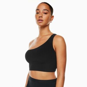 New BABATON Sculpt Knit One-Shoulder Cropped Tank.